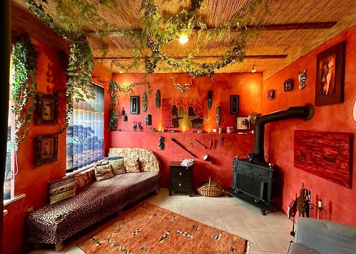 Of Africa - Einzigartige Themenzimmer, Eingezaeunten Garten, Sauna, Whirlpool & Kamin, Hunde Willkommen, Gasgrill, Voll Ausgestattete Kueche, Grosser Essbereich, Hamburg & Stade In Der Naehe Semesterbostad