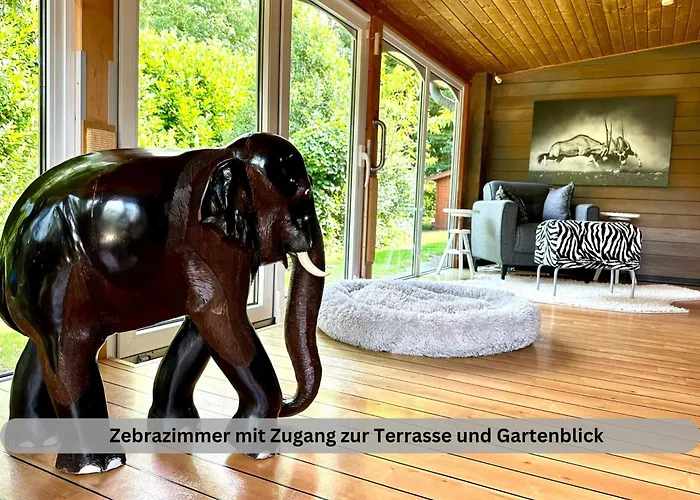 Of Africa - Einzigartige Themenzimmer, Eingezaeunten Garten, Sauna, Whirlpool & Kamin, Hunde Willkommen, Gasgrill, Voll Ausgestattete Kueche, Grosser Essbereich, Hamburg & Stade In Der Naehe * Hollern-Twielenfleth