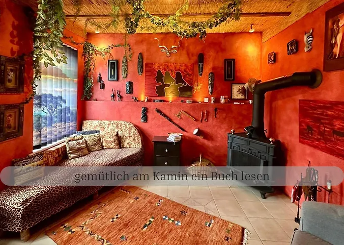 Prázdninový dům Of Africa - Einzigartige Themenzimmer, Eingezaeunten Garten, Sauna, Whirlpool & Kamin, Hunde Willkommen, Gasgrill, Voll Ausgestattete Kueche, Grosser Essbereich, Hamburg & Stade In Der Naehe Hollern-Twielenfleth