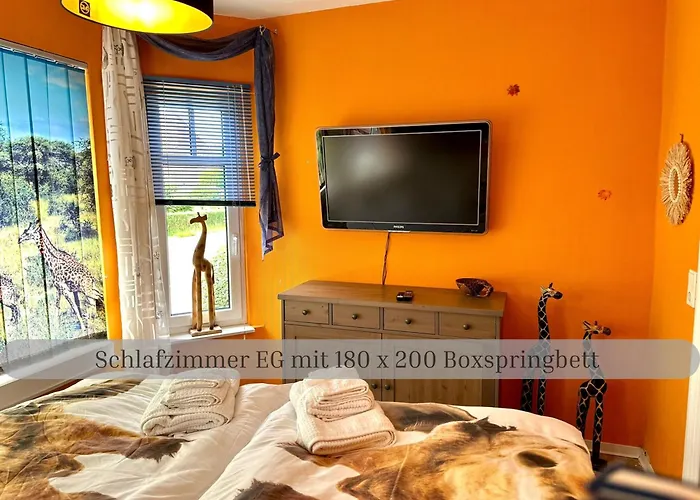 Of Africa - Einzigartige Themenzimmer, Eingezaeunten Garten, Sauna, Whirlpool & Kamin, Hunde Willkommen, Gasgrill, Voll Ausgestattete Kueche, Grosser Essbereich, Hamburg & Stade In Der Naehe